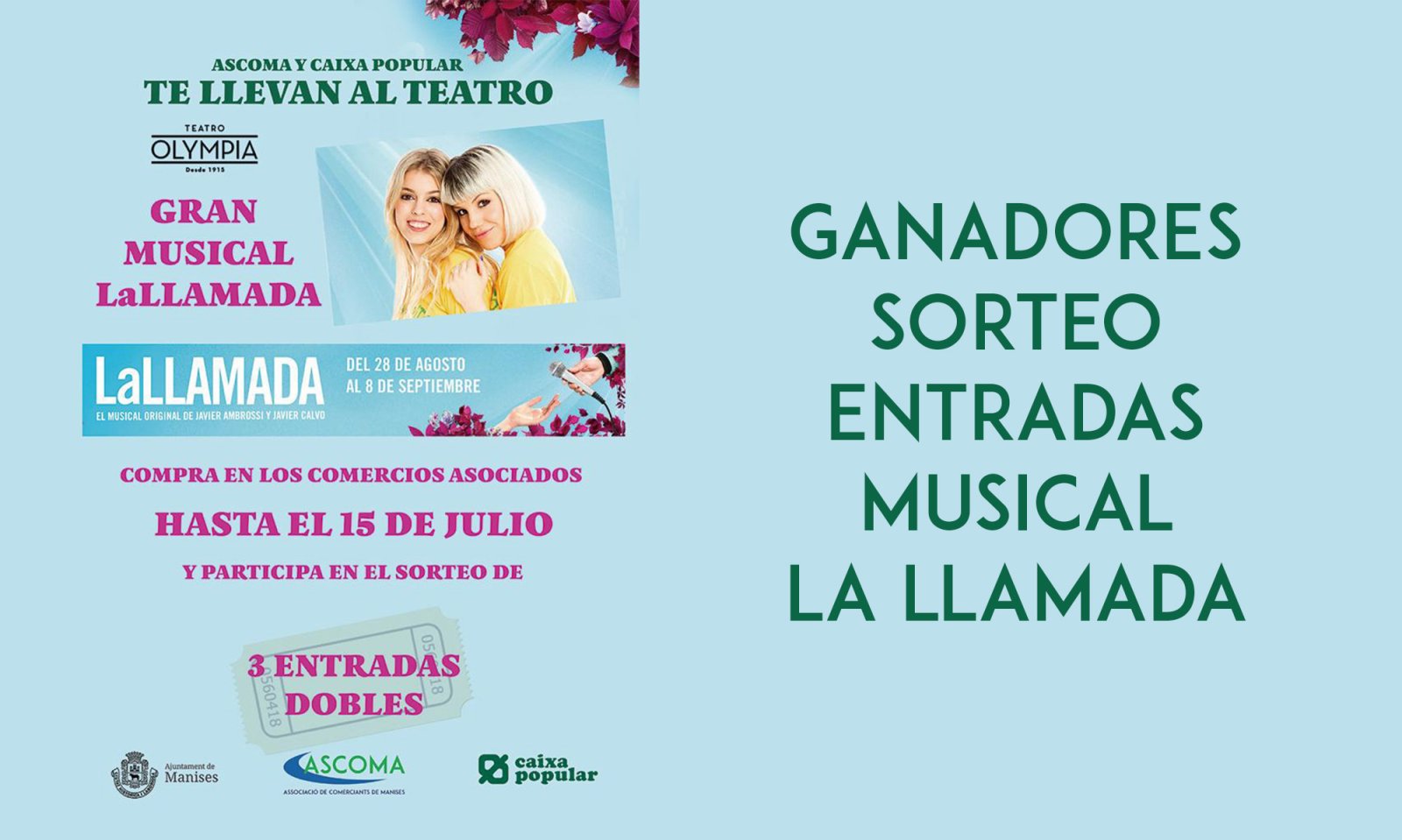 Ganadores sorteo Musical La Llamada